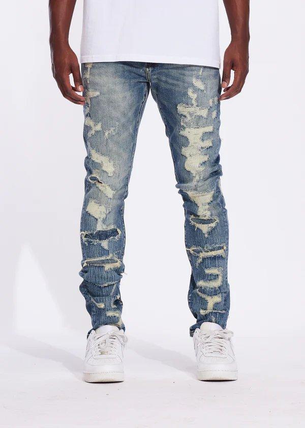 Crysp Denim Patrick Slim Vintage Wash Men's Jeans