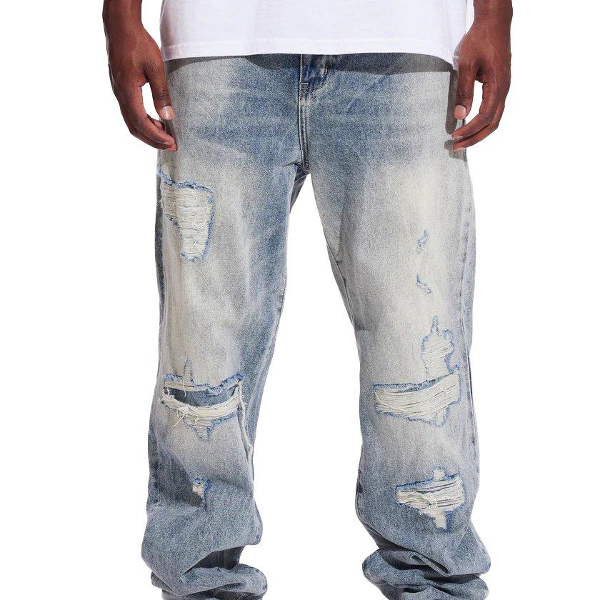 Crysp Denim Pacific Slim Straight Acid Blue Men's Jeans