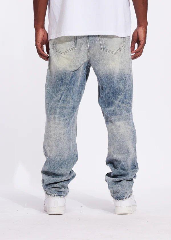 Crysp Denim Pacific Slim Straight Acid Blue Men's Jeans