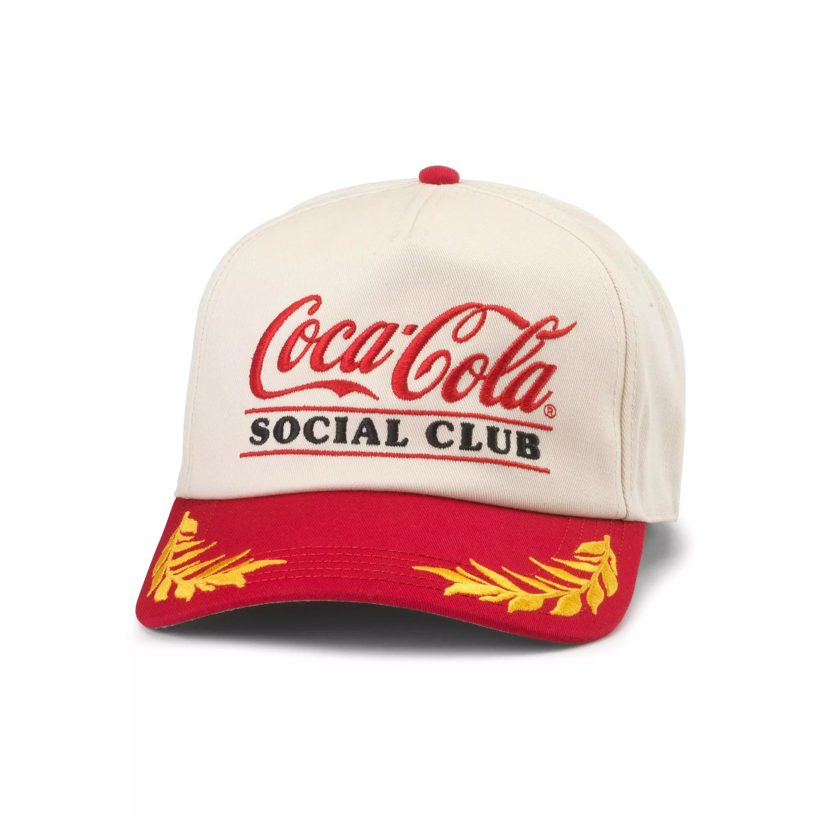 American Needle Coke Social Club Snapback Hat-White/Red - WHITE/RED