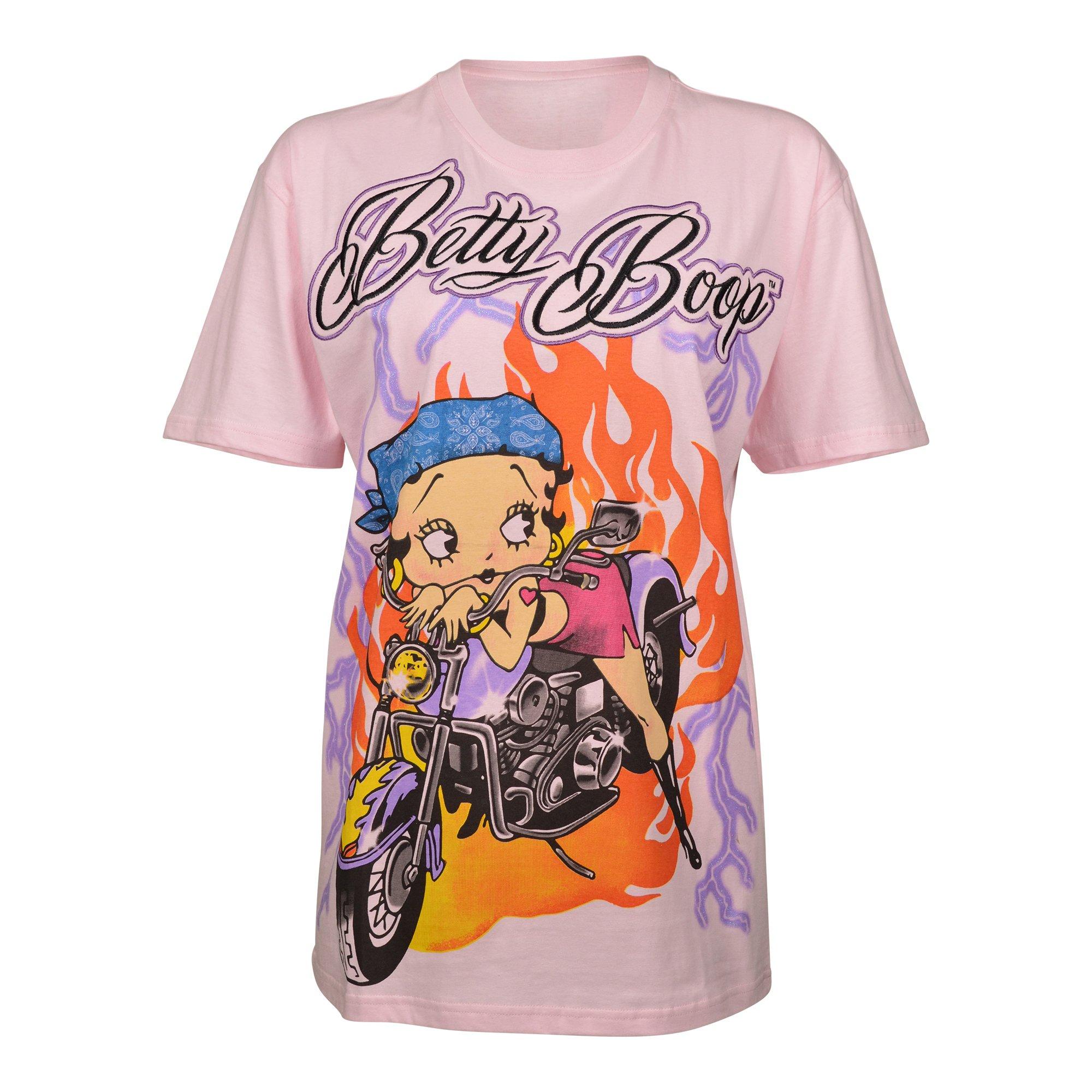 Reason Betty Boop Moto Women's Pink Tee