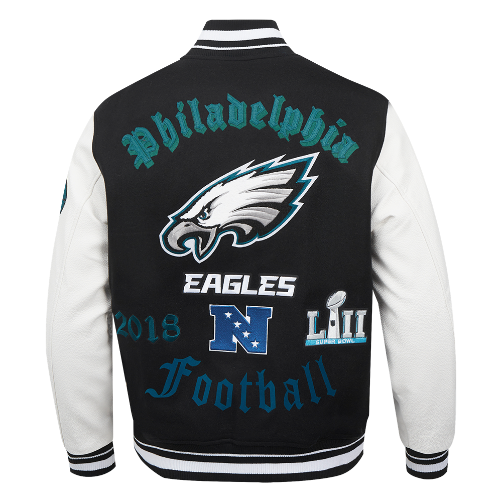 Men's Pro Standard Philadelphia Eagles Old English Varsity Jacket-Black