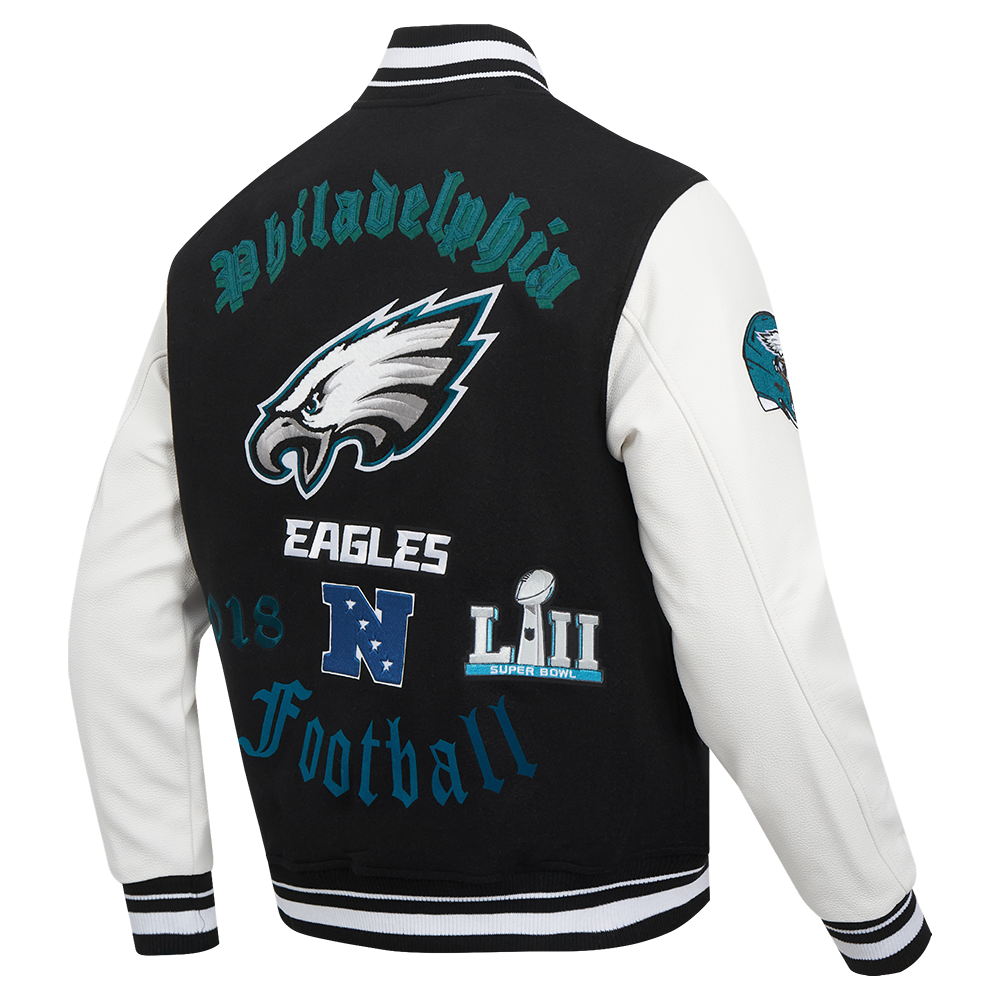 Men's Pro Standard Philadelphia Eagles Old English Varsity Jacket-Black