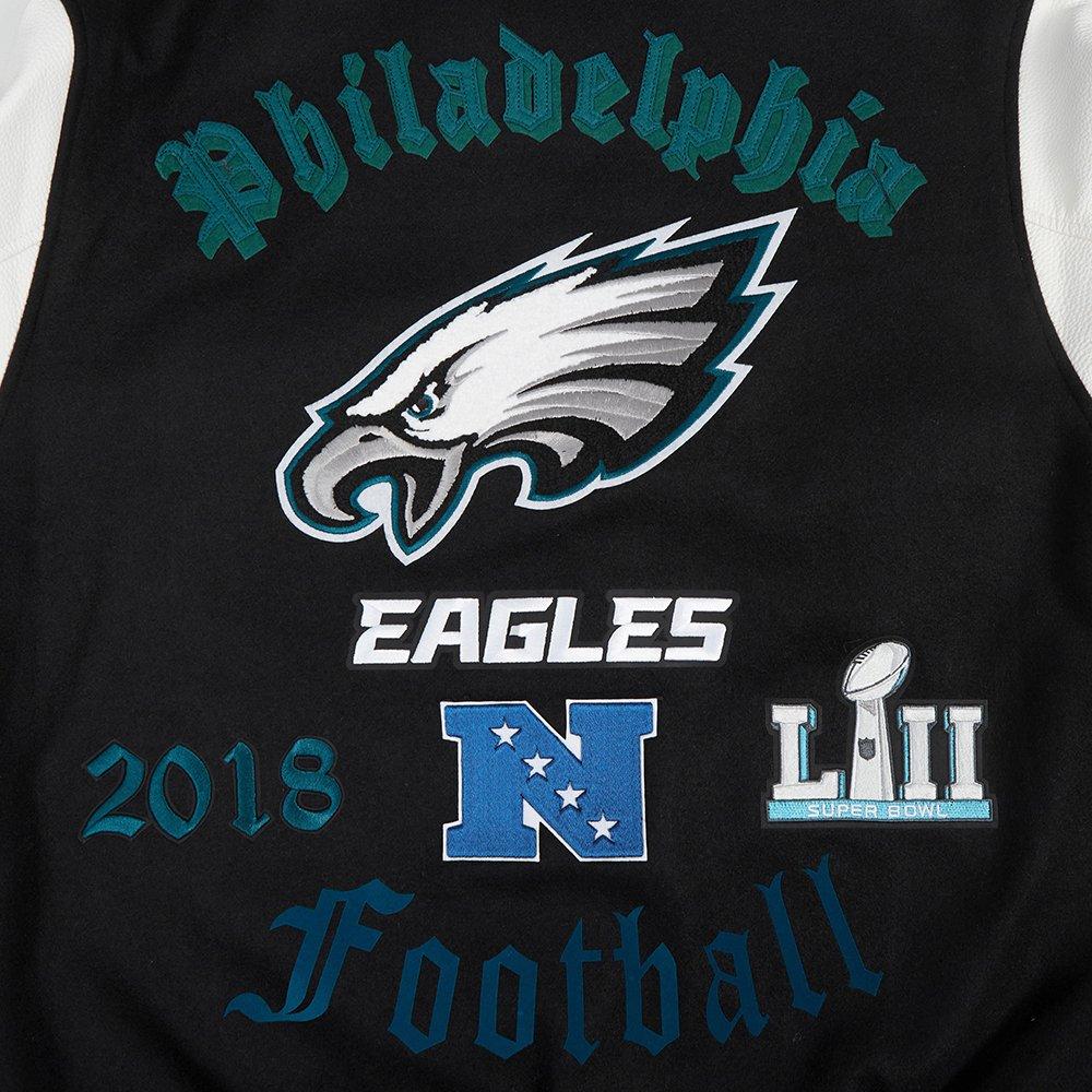 Men's Pro Standard Philadelphia Eagles Old English Varsity Jacket-Black