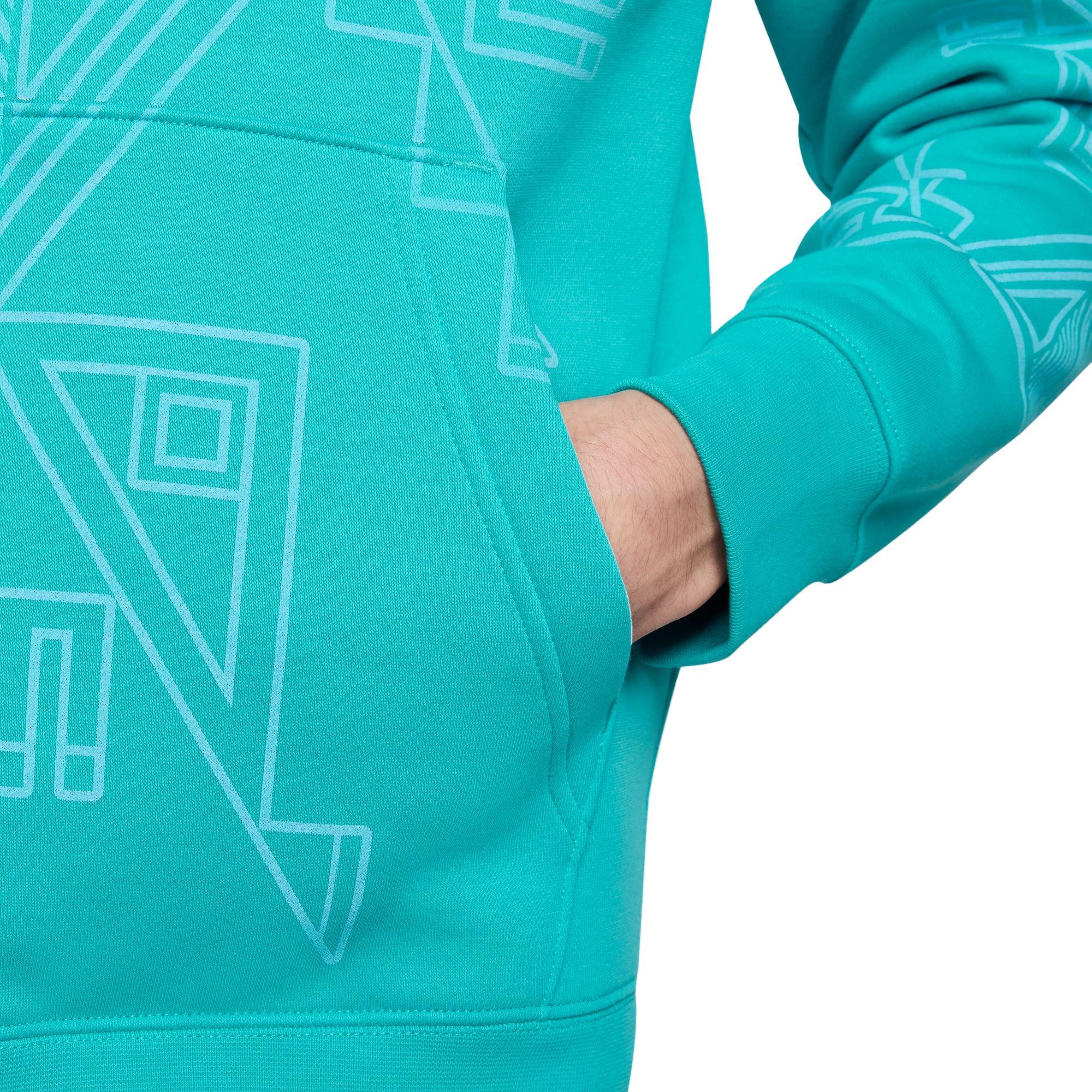 Nike N7 Men's "Dusty Cactus" Full-Zip Hoodie - BLUE Thumbnail View 5