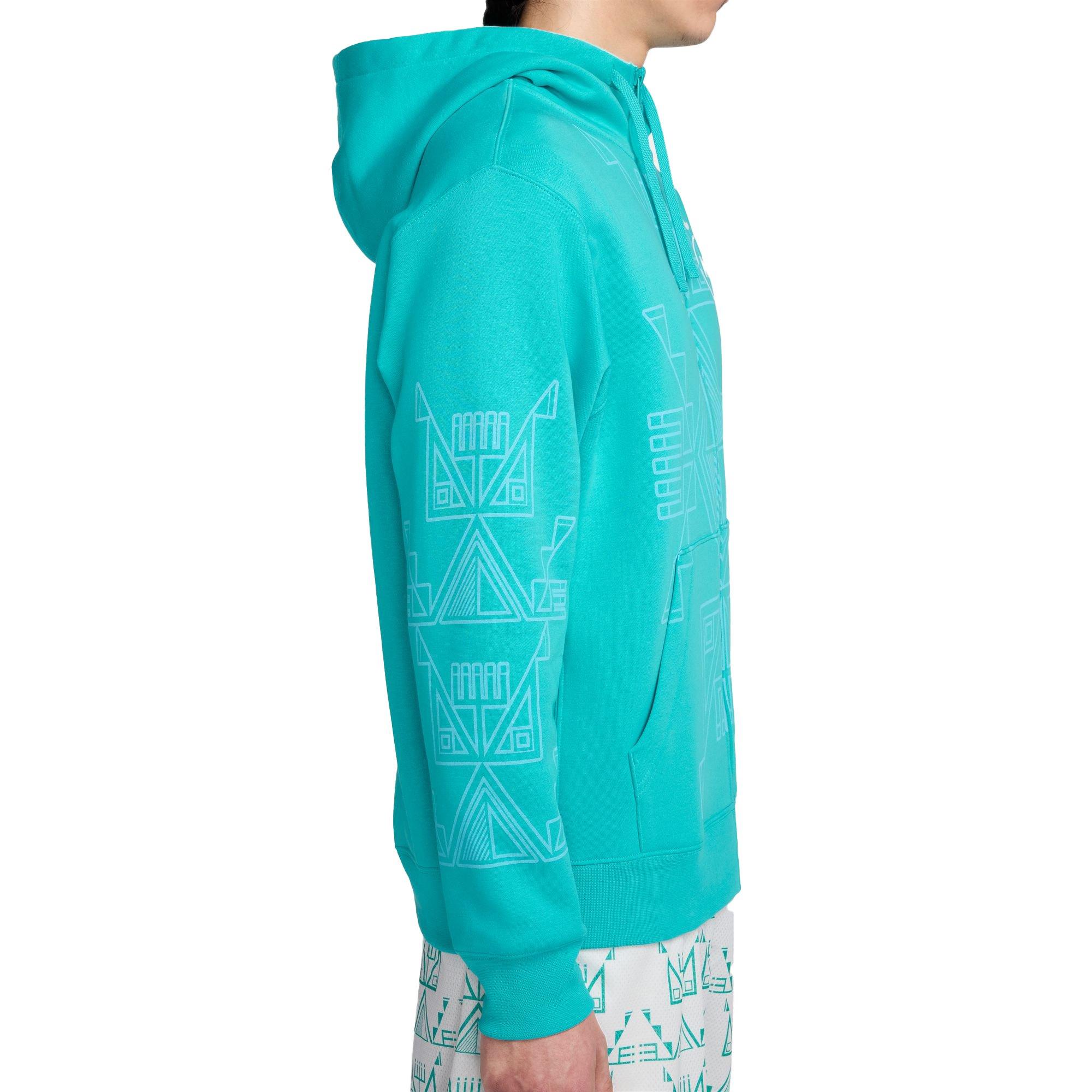 Nike N7 Men's "Dusty Cactus" Full-Zip Hoodie - BLUE Thumbnail View 6