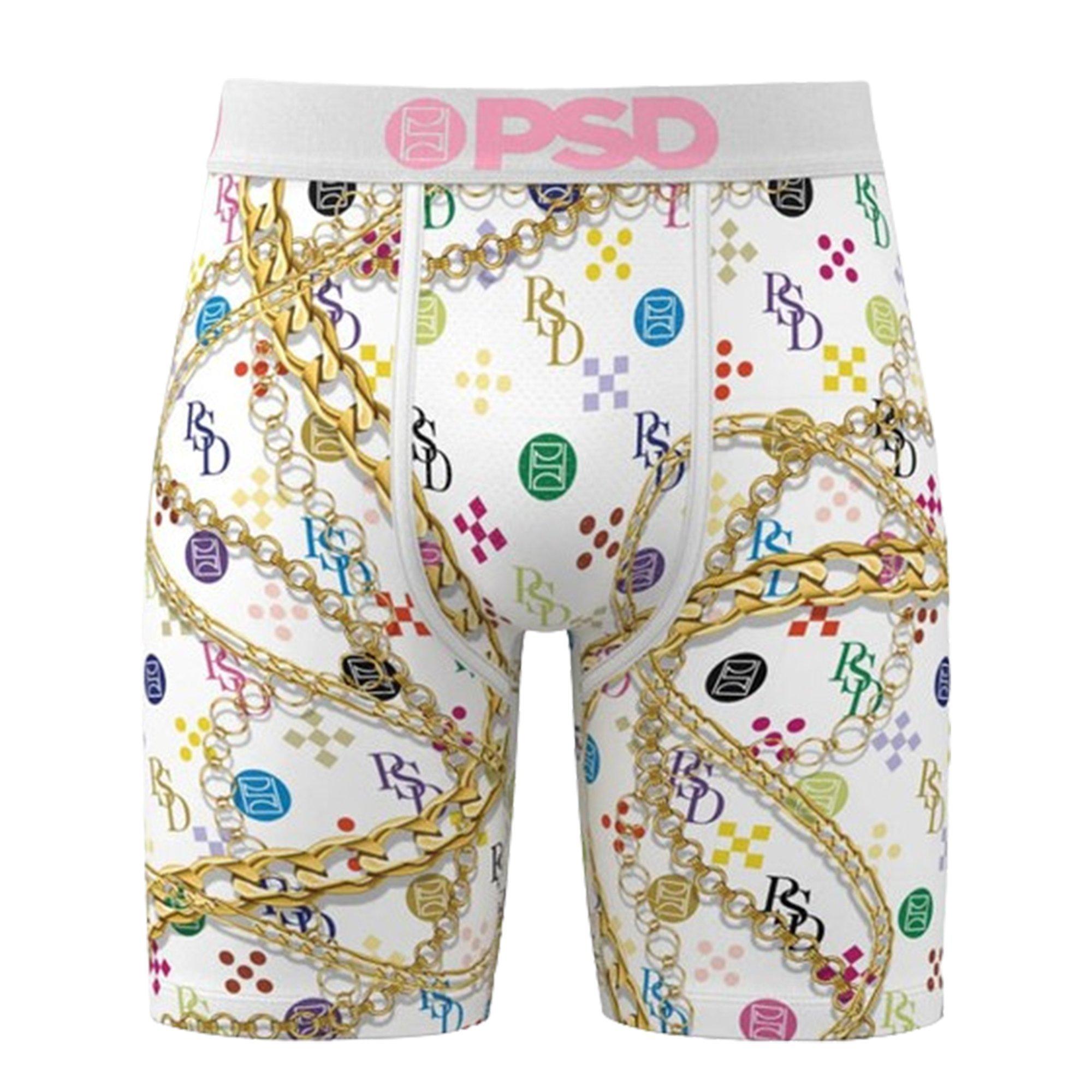 PSD Men's Luxe White Underwear - MULTI-COLOR