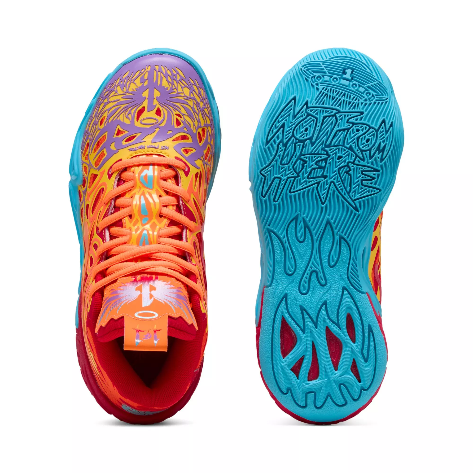 PUMA x Lamelo Ball MB.04 "Phoenix" Grade School Kids' Basketball Shoe - RED/PLATINUM