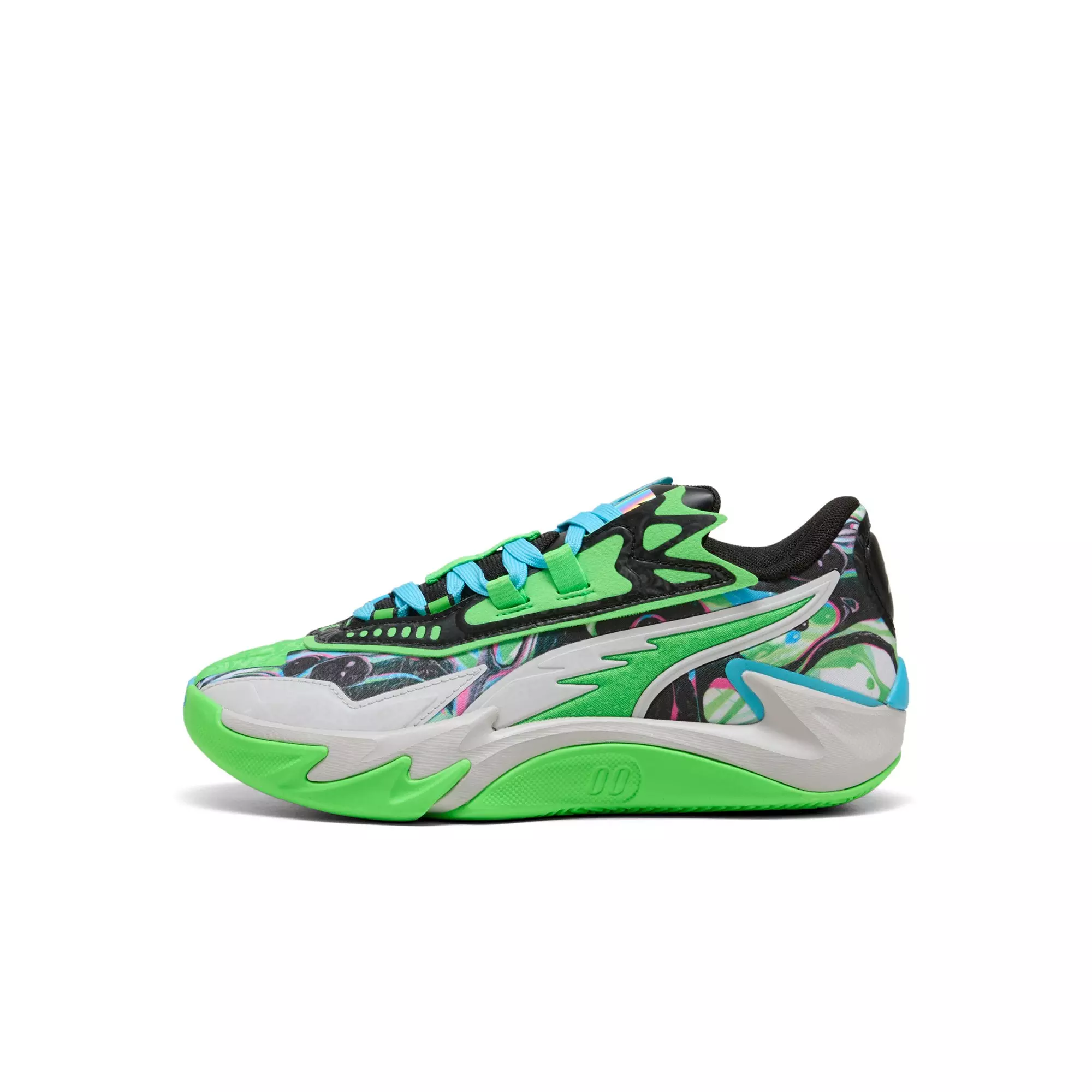PUMA Scoot Zeros II "NBA2K" Grade School Kids' Basketball Shoe - PINK/BLUE/GREEN