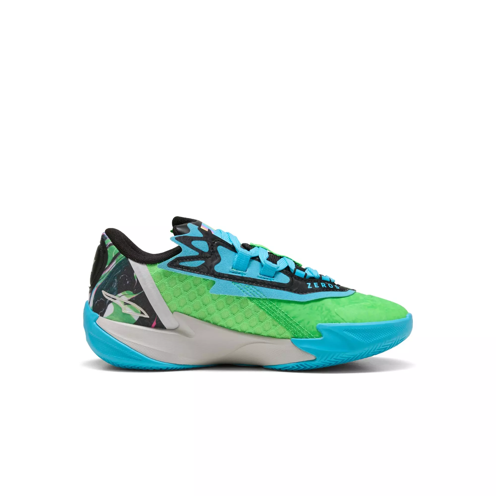 PUMA Scoot Zeros II "NBA2K" Grade School Kids' Basketball Shoe - PINK/BLUE/GREEN