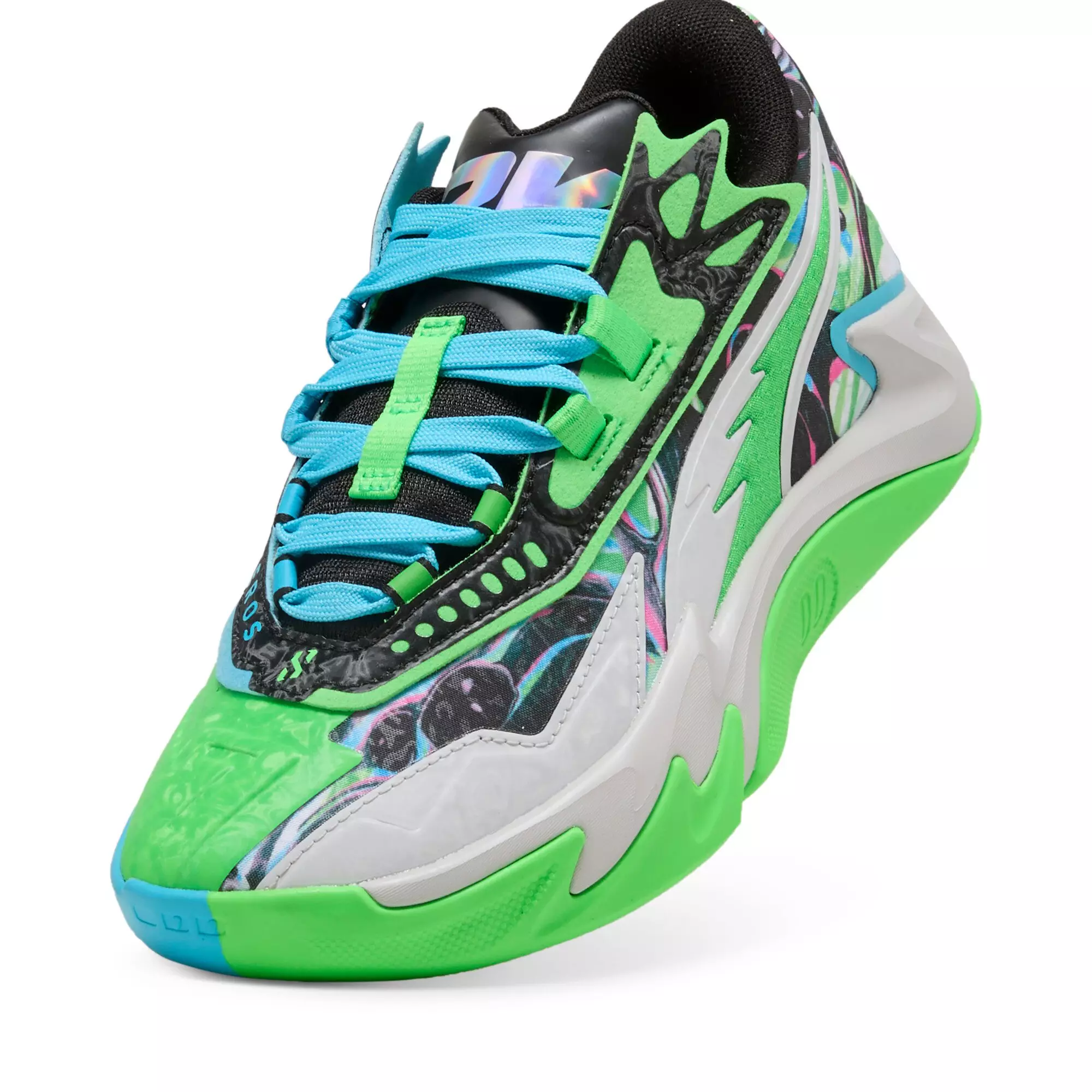 PUMA Scoot Zeros II "NBA2K" Grade School Kids' Basketball Shoe - PINK/BLUE/GREEN