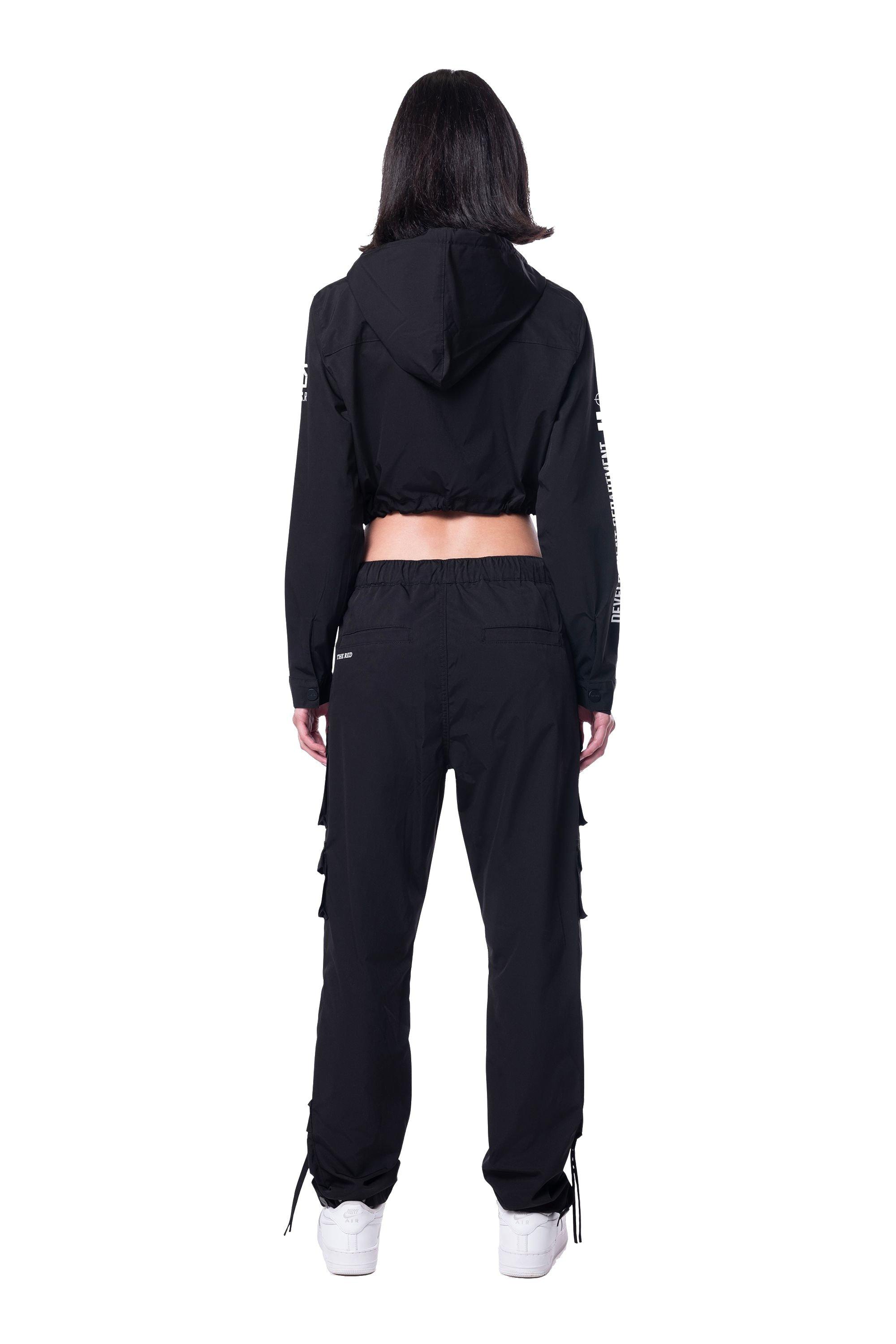 Grindhouse Nylon Cropped Women's Black Jacket