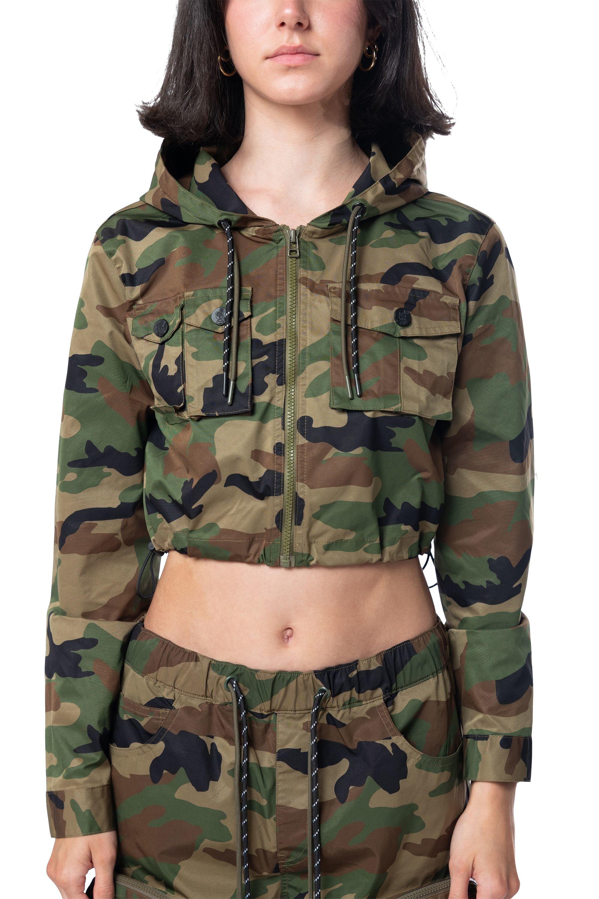 Grindhouse Nylon Cropped Women's Camo Jacket