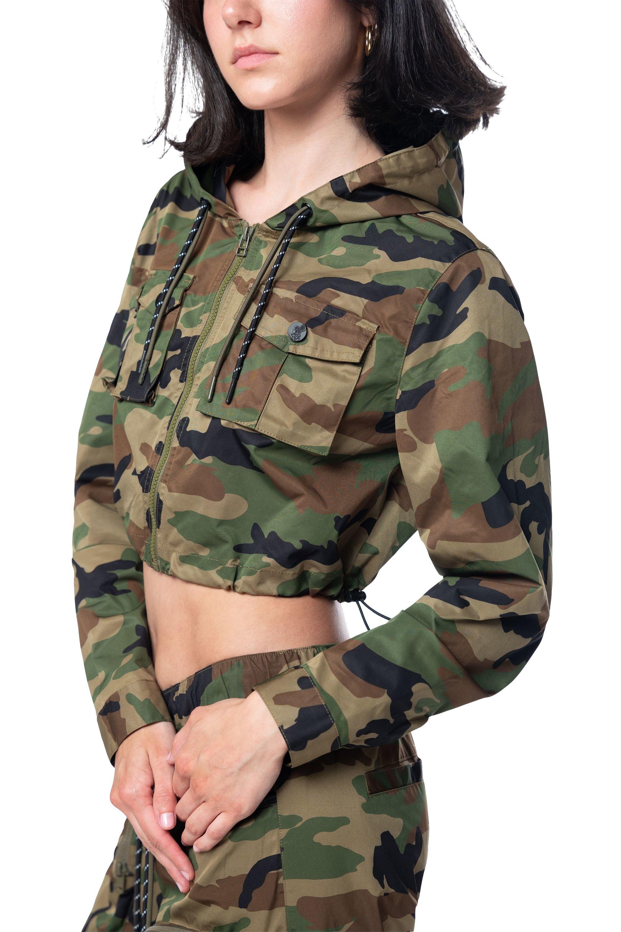 Grindhouse Nylon Cropped Women's Camo Jacket