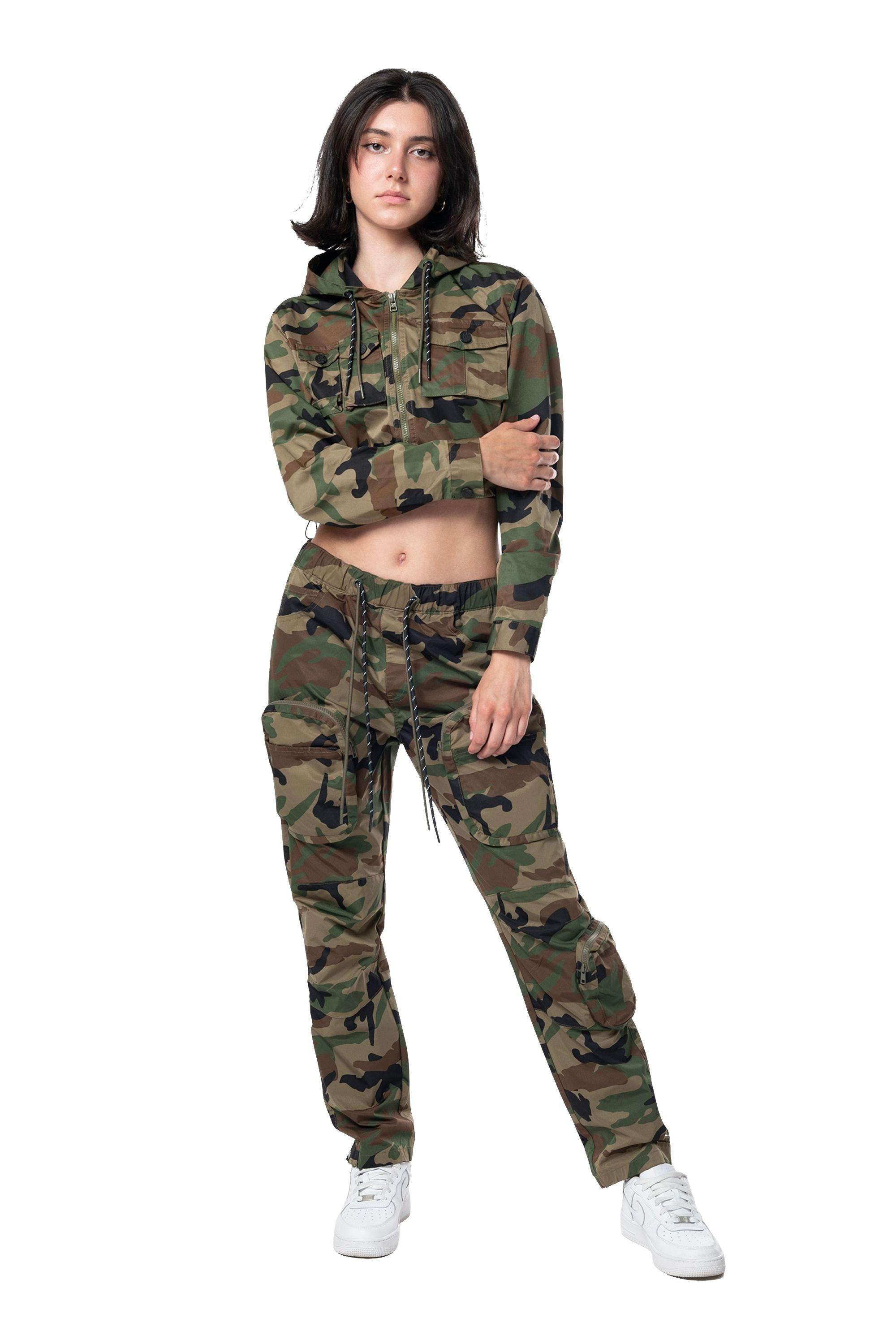 Grindhouse Nylon Cropped Women's Camo Jacket