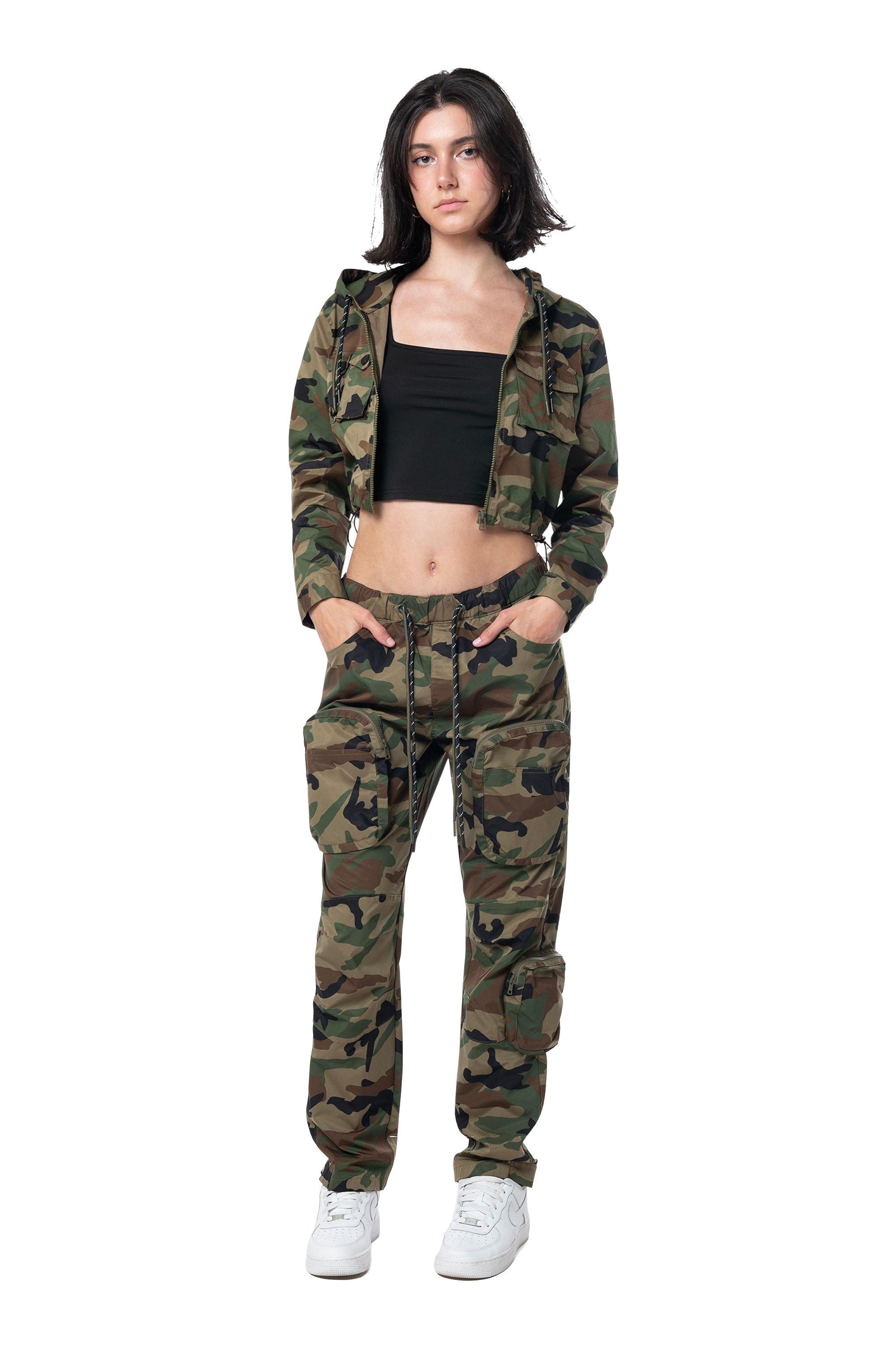 Grindhouse Nylon Cropped Women's Camo Jacket