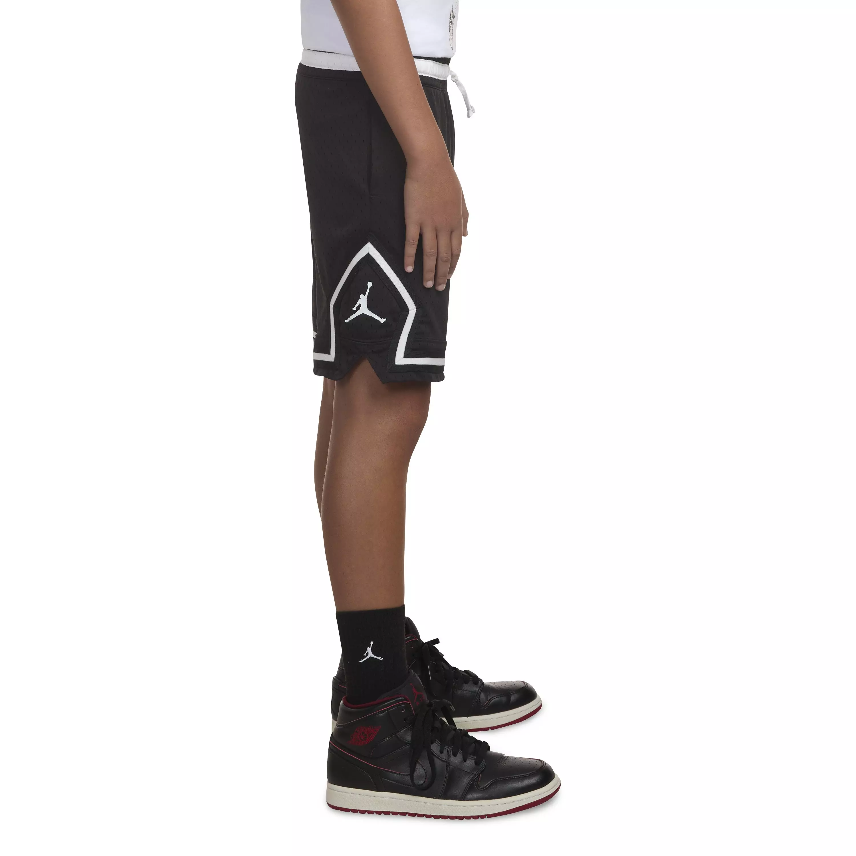 Jordan Big Boys' Diamond Shorts - Black - BLACK