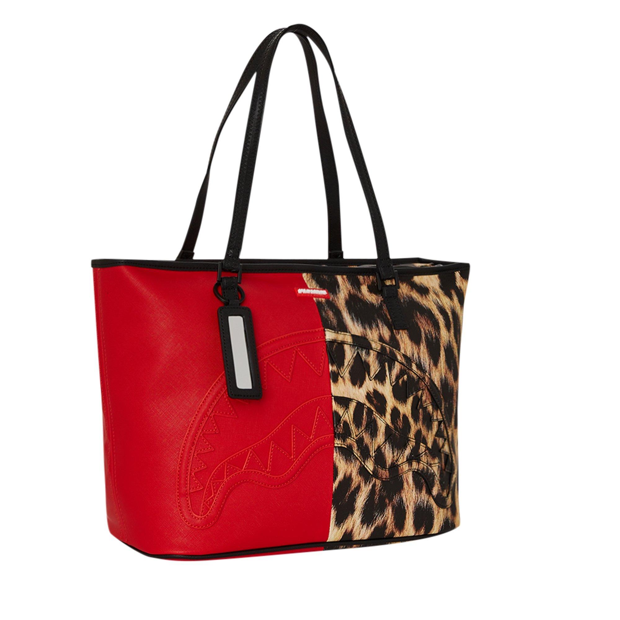 Sprayground Split Cheetah Tote Bag