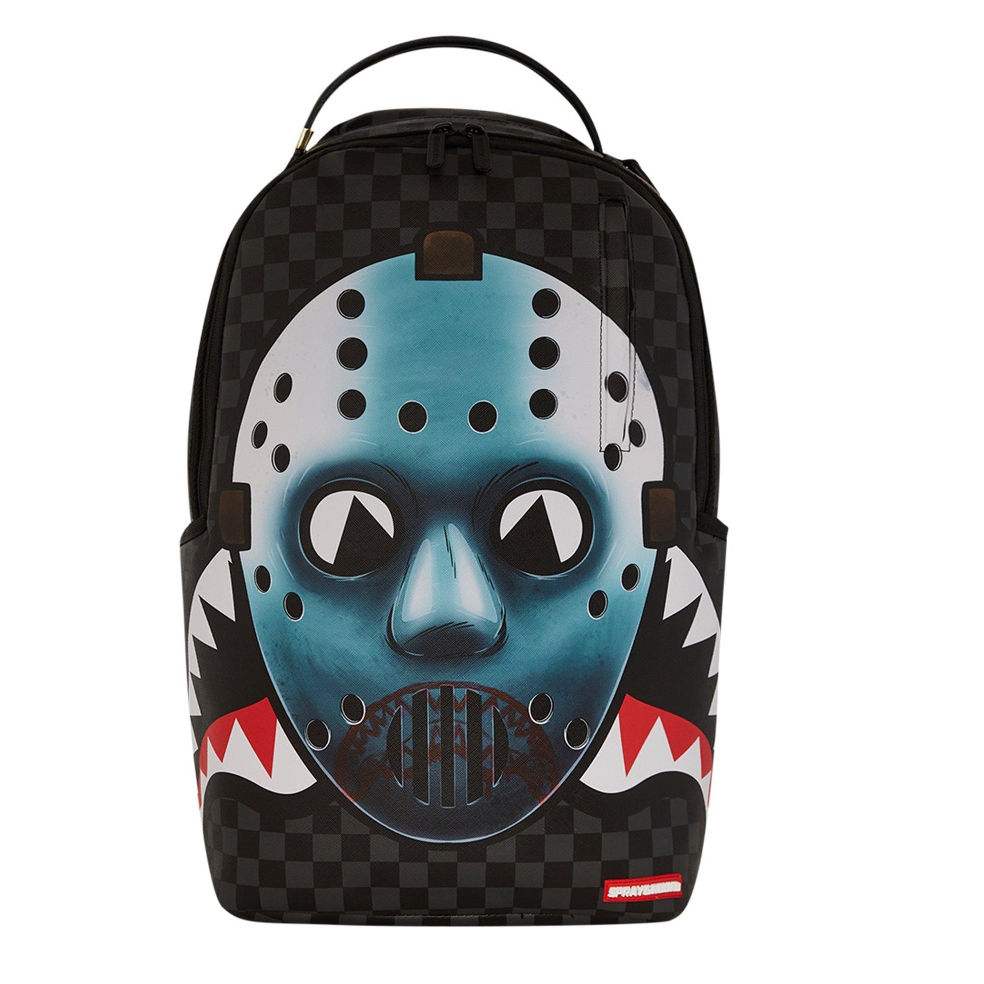 Sprayground Hockey Mask Sharkmouth Backpack - BLACK/BLUE