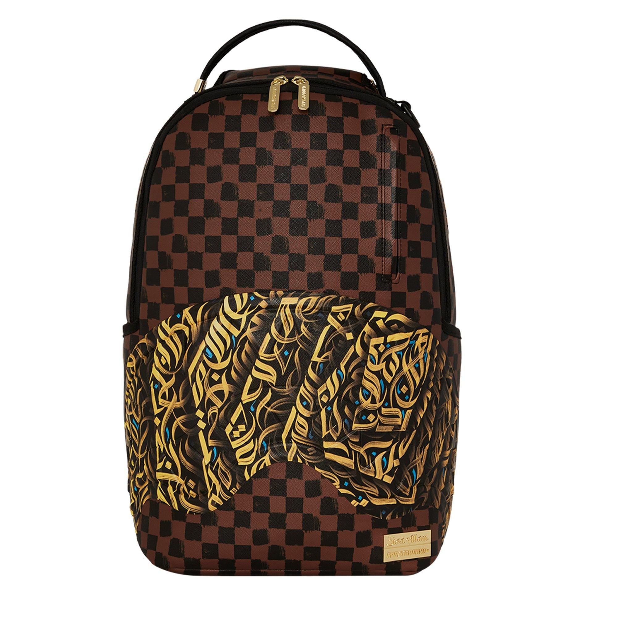 Sprayground Diaa Allam Sharks Backpack - BROWN