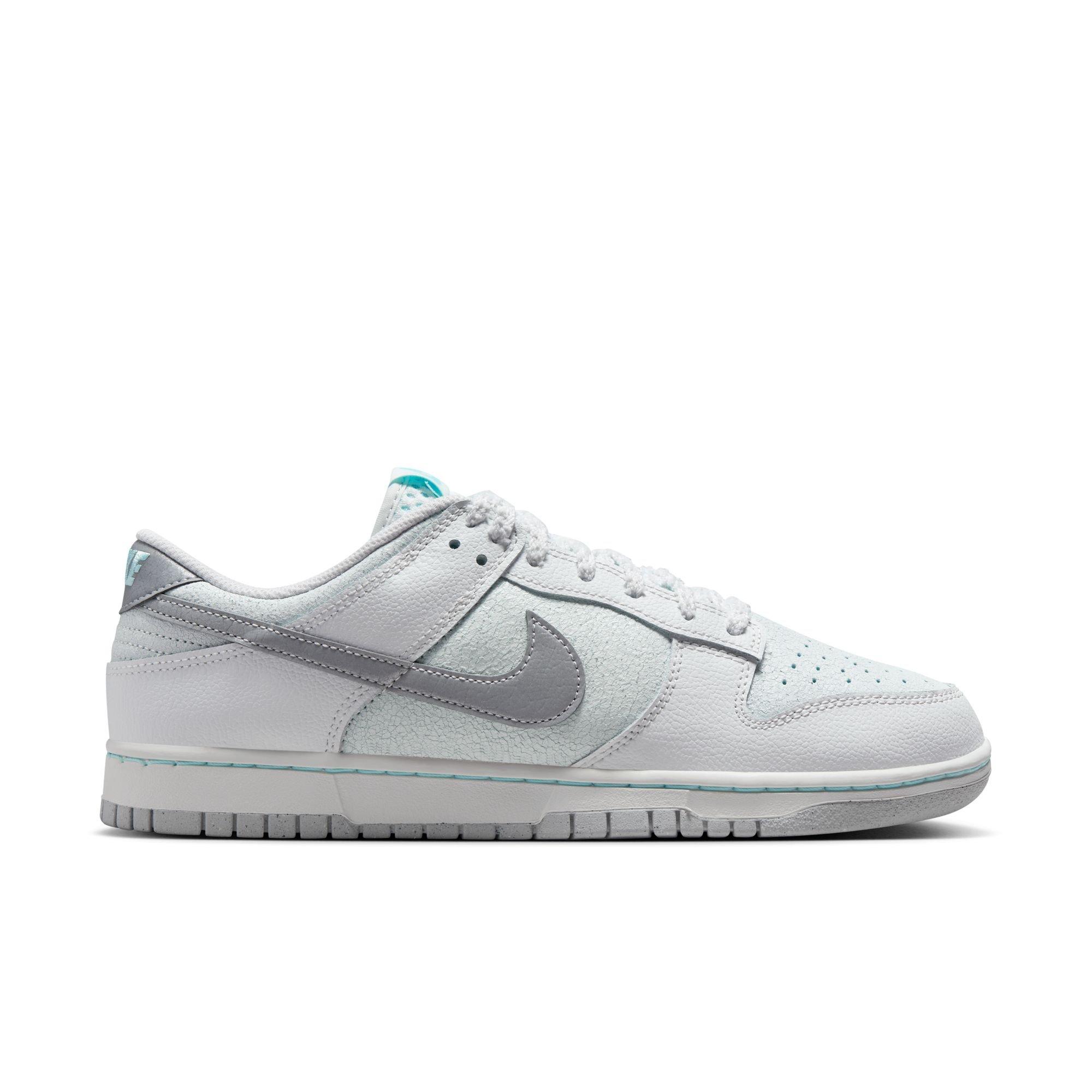 Nike Dunk Low Retro "Summit White/Metallic Silver/Glacier Ice" Men's Shoe - GREY/LT BLUE