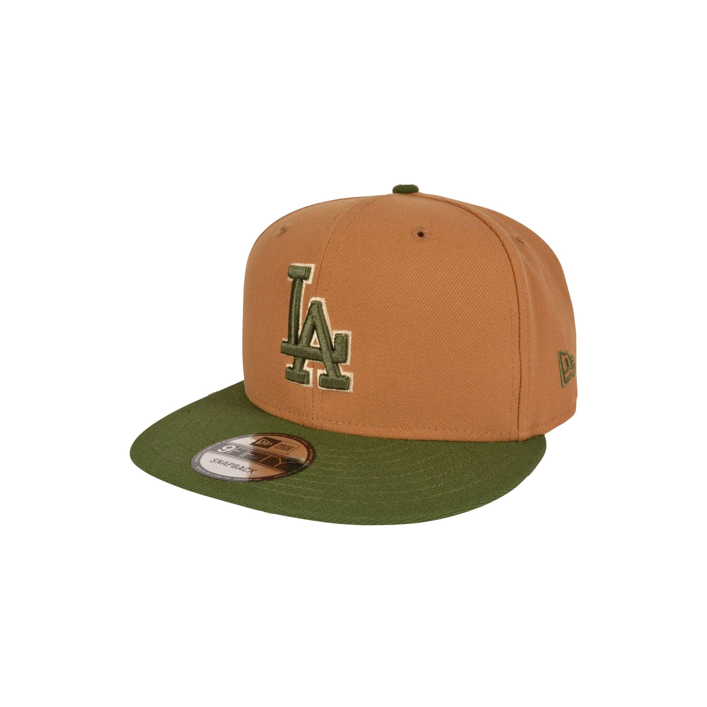 New Era Los Angeles Dodgers Snapback Hat - Bronze/Green - BROWN Thumbnail View 1