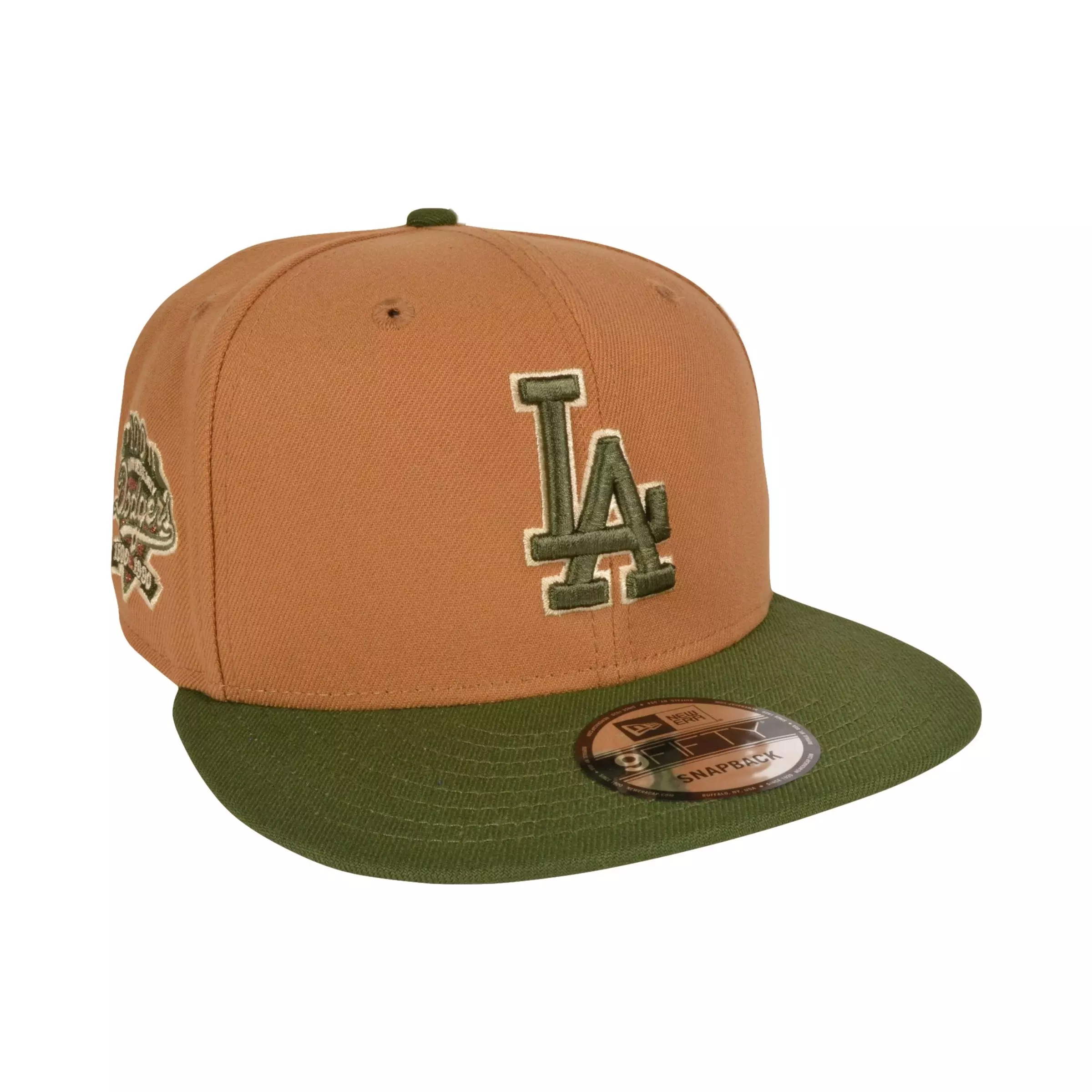 New Era Los Angeles Dodgers Snapback Hat - Bronze/Green - BROWN