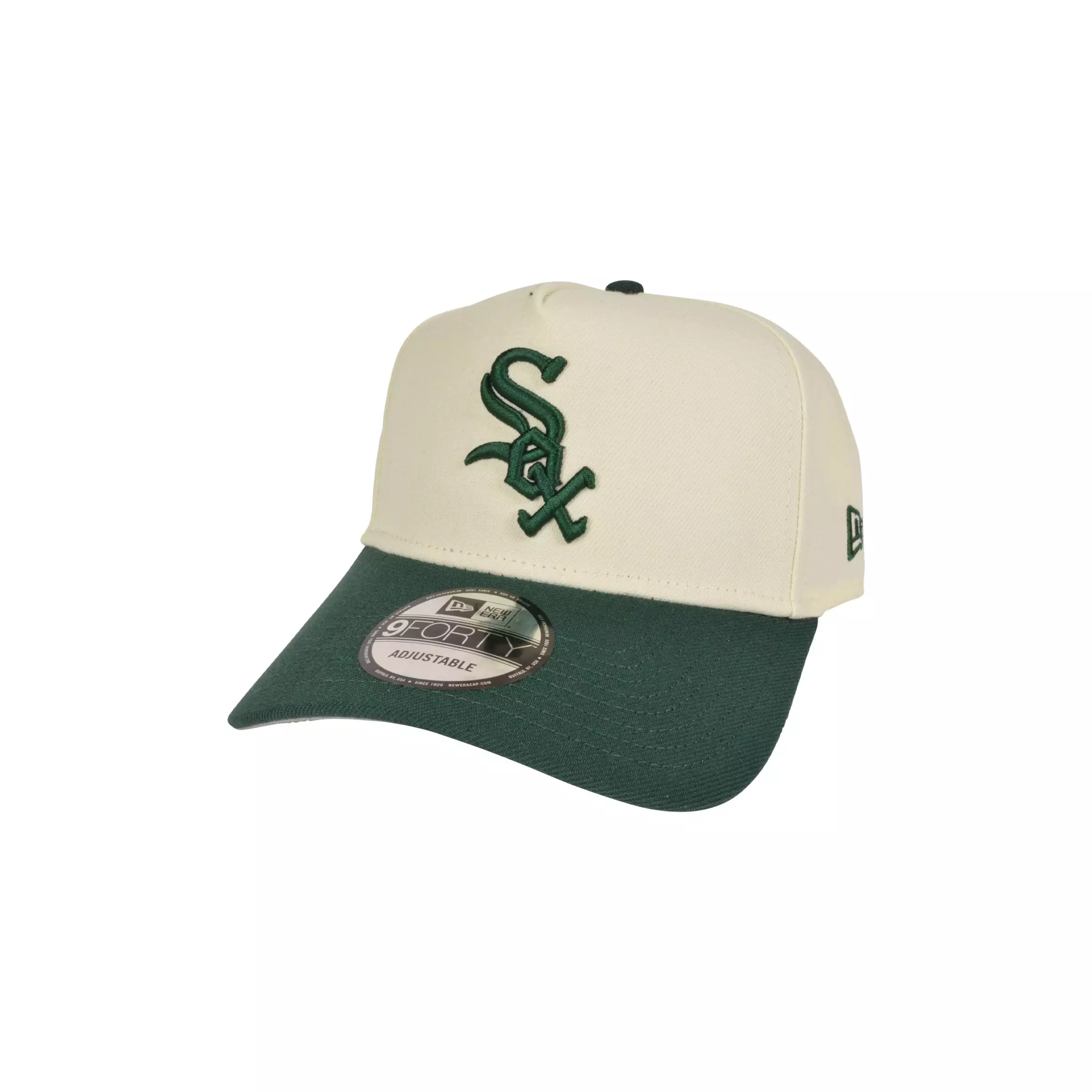 New Era Chicago White Sox 9FORTY Comiskey Park Snapback-Chrome/Green - CREAM