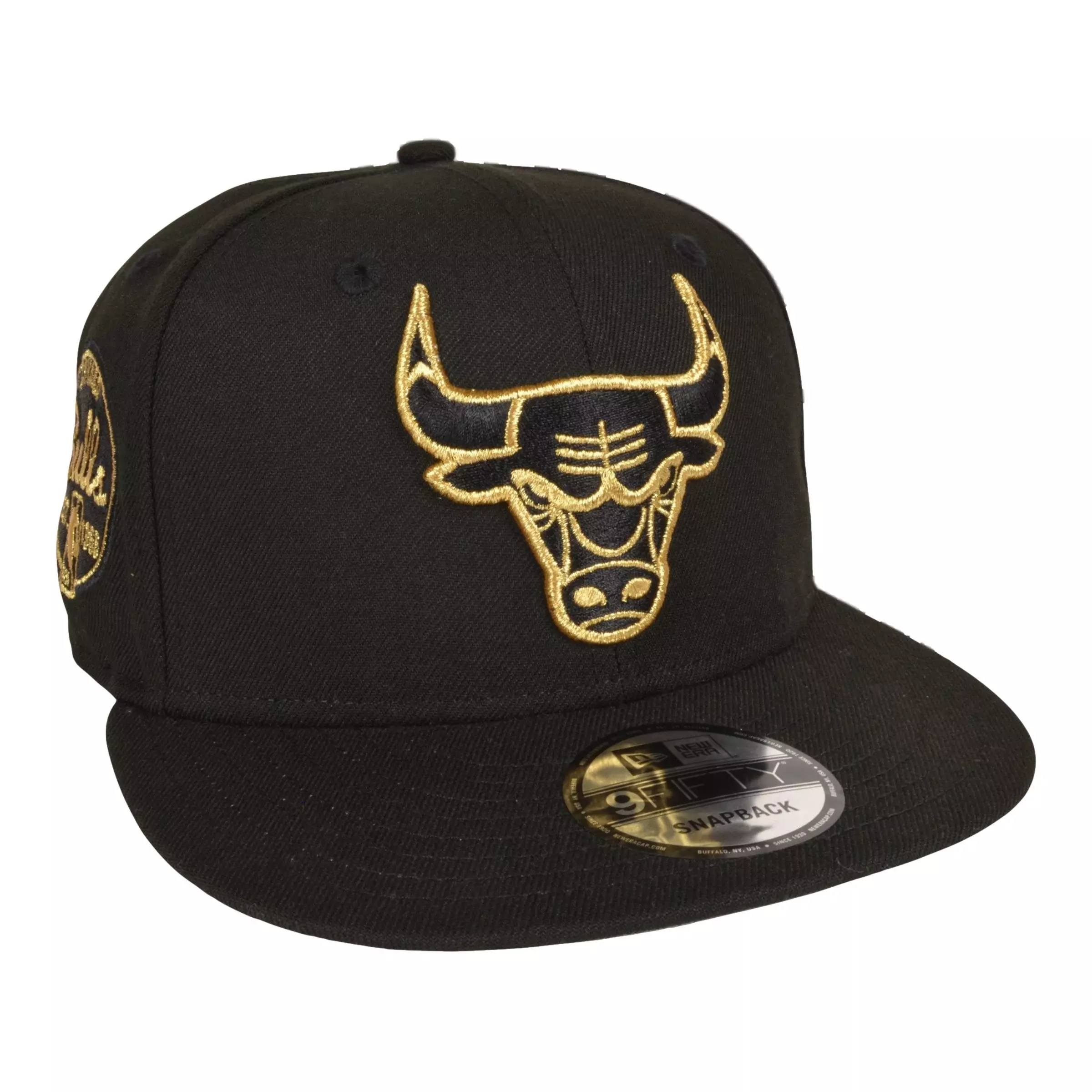 New Era Chicago Bulls 9FIFTY Snapback Hat - Black/Gold - BLACK/GOLD
