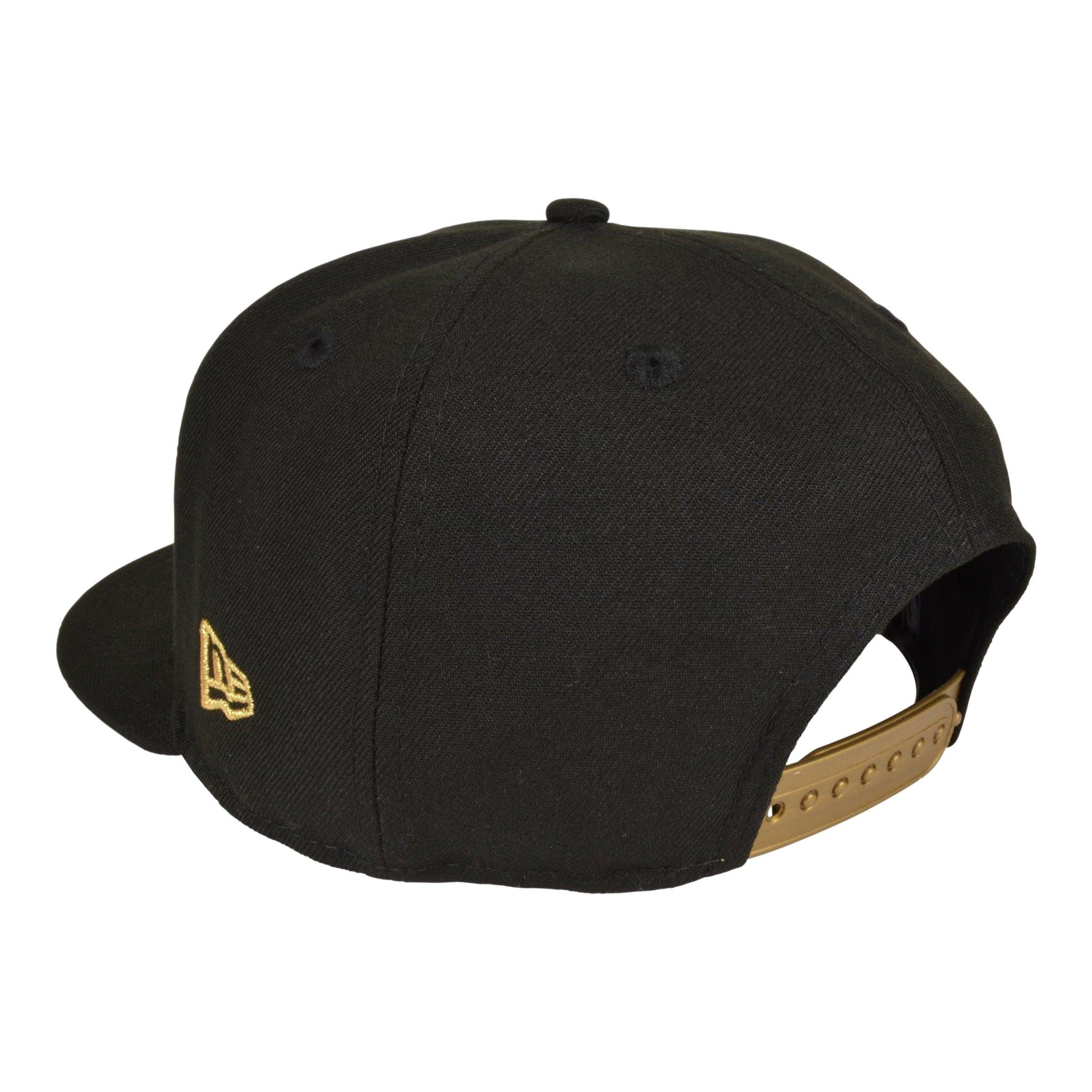 New Era Chicago Bulls 9FIFTY Snapback Hat - Black/Gold - BLACK/GOLD Thumbnail View 4