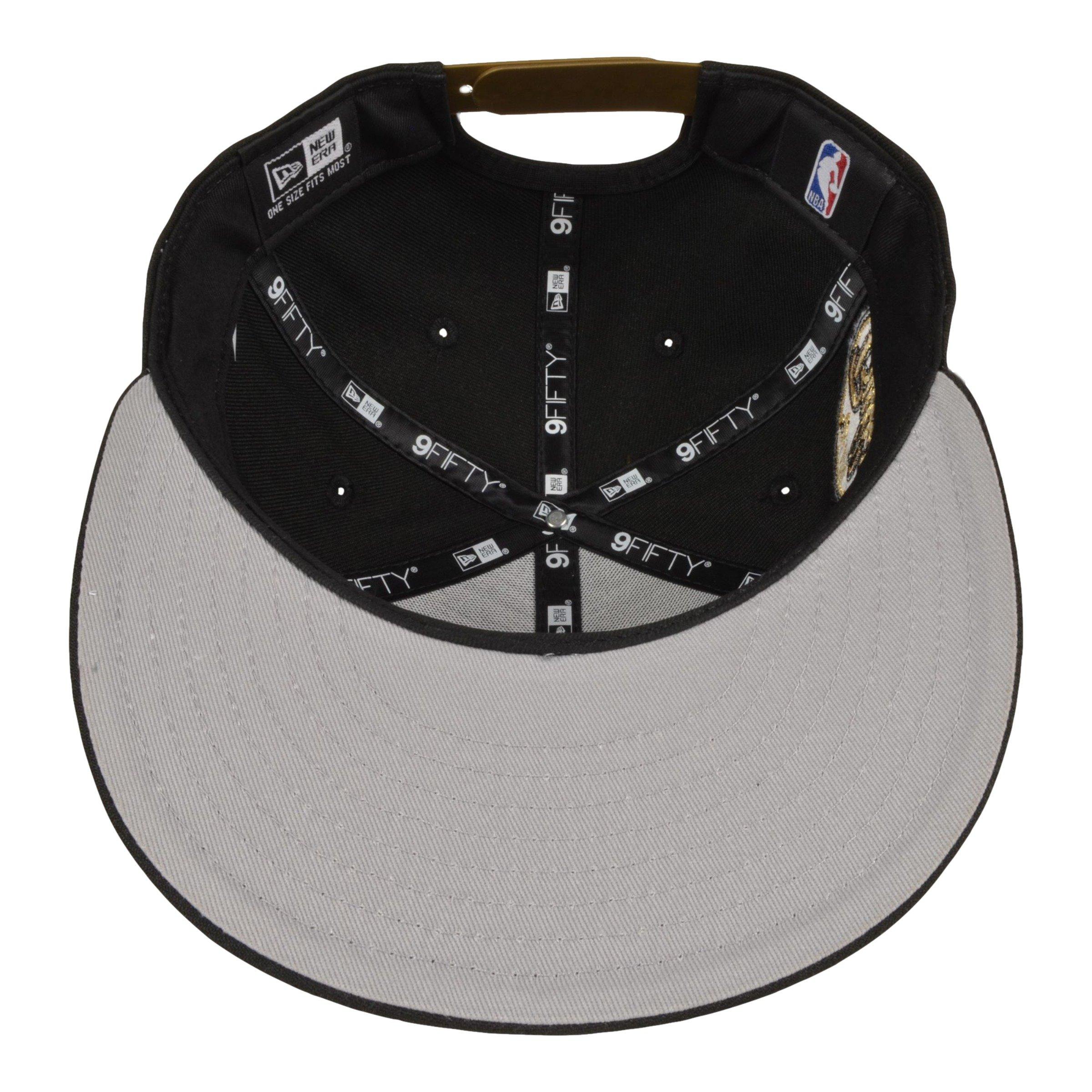 New Era Chicago Bulls 9FIFTY Snapback Hat - Black/Gold - BLACK/GOLD Thumbnail View 5
