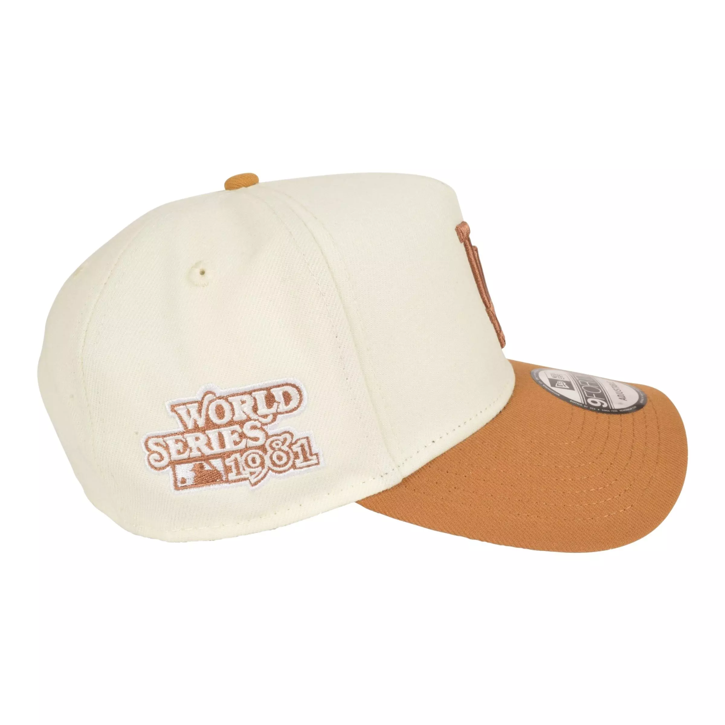 New Era Los Angeles Dodgers 9FORTY '81 World Series Snapback Hat - Chrome/Bronze - CREAM