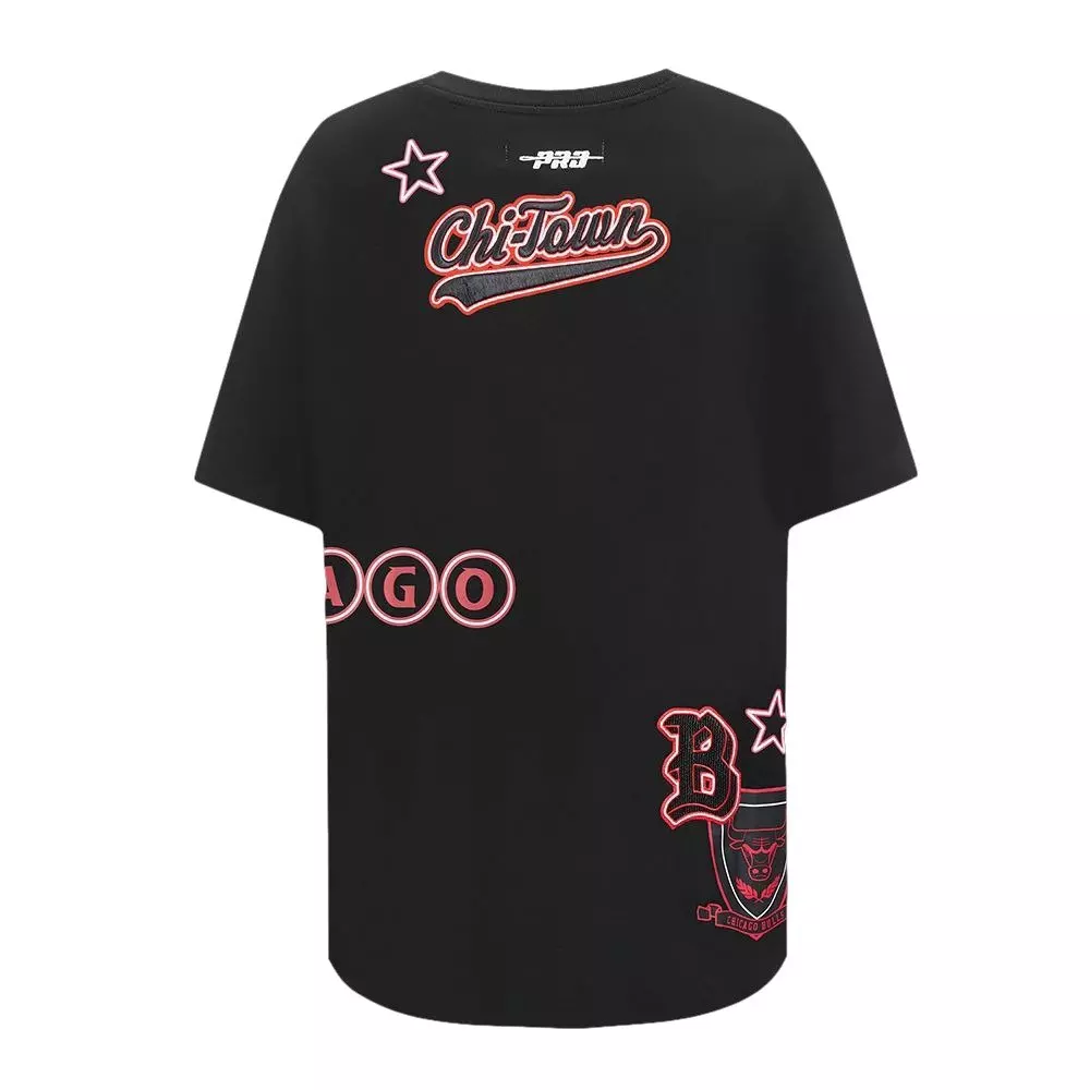Pro Standard Women's Neon Lights BF Tee - Black - BLACK/MULTI