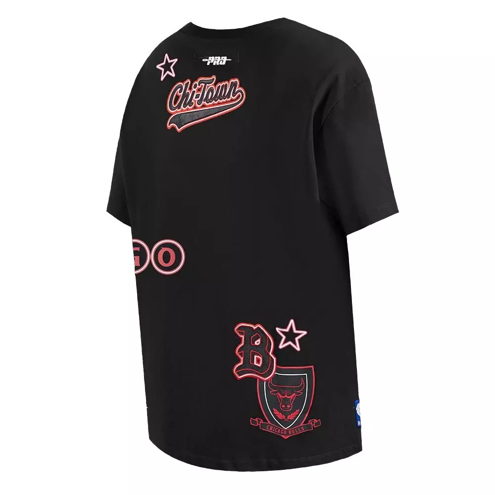 Pro Standard Women's Neon Lights BF Tee - Black - BLACK/MULTI