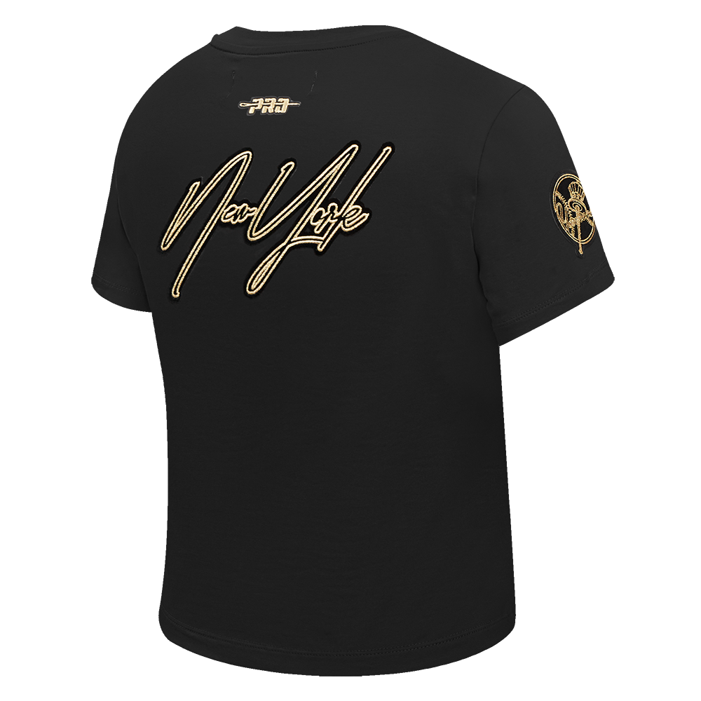 Pro Standard Women's New York Yankees Loyal/Royal Tee-Black - BLACK/GOLD Thumbnail View 2