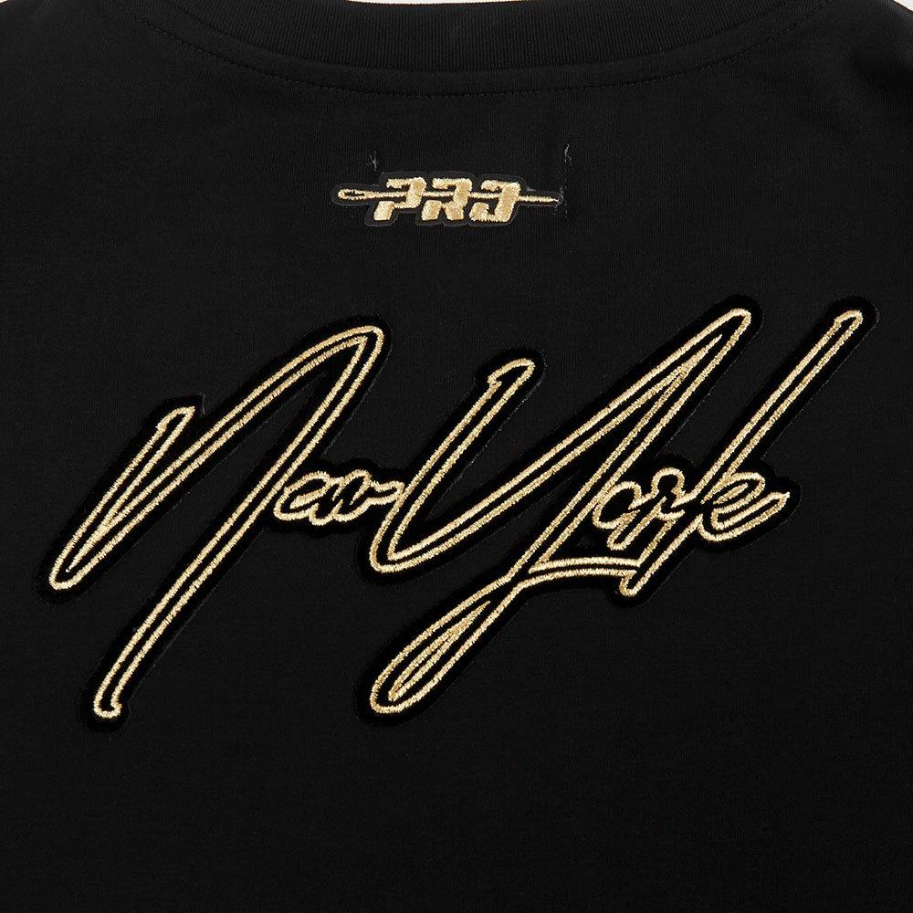 Pro Standard Women's New York Yankees Loyal/Royal Tee-Black - BLACK/GOLD Thumbnail View 4