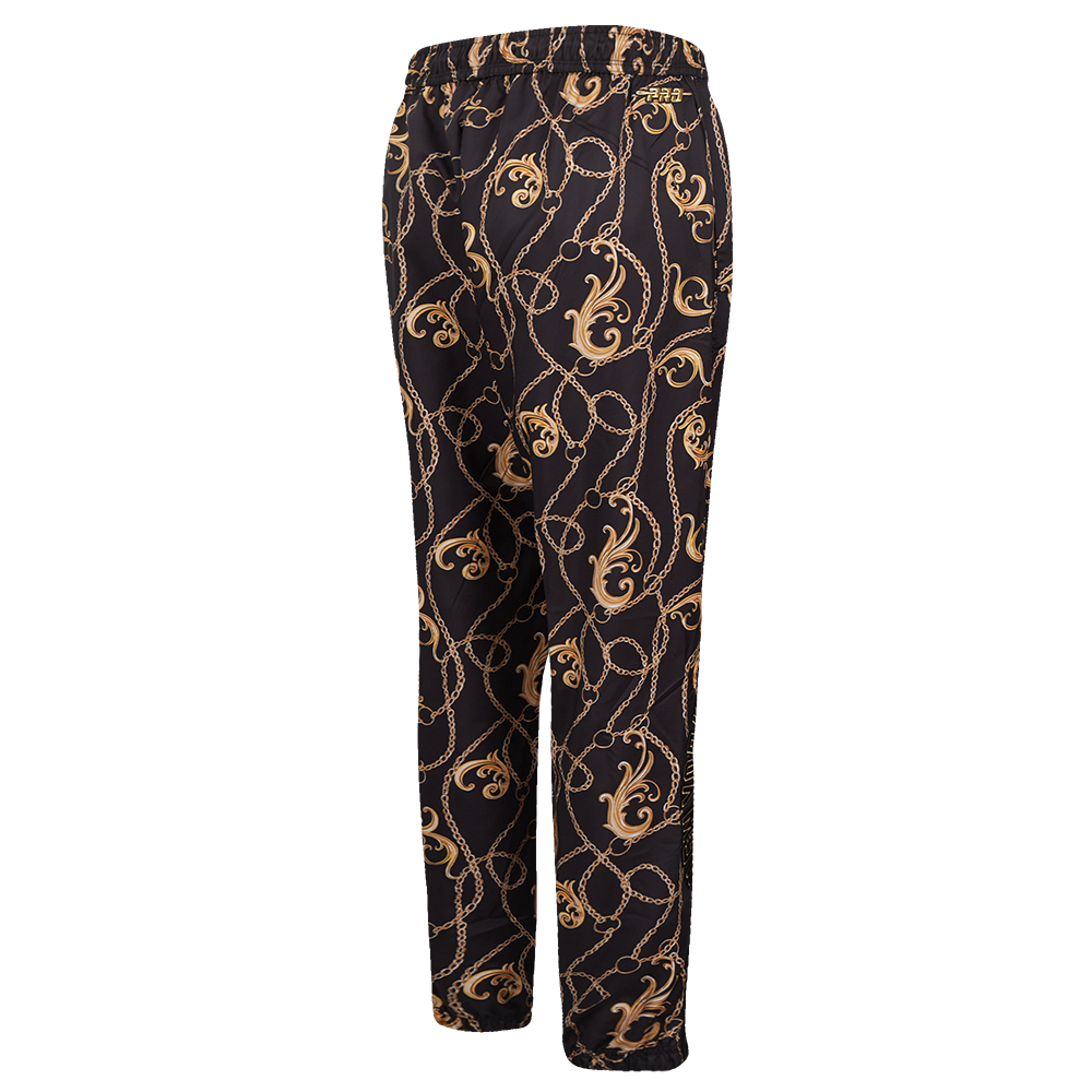 Pro Standard Women's New York Yankees Loyal/Royal Woven Pants-Black - BLACK/GOLD Thumbnail View 2