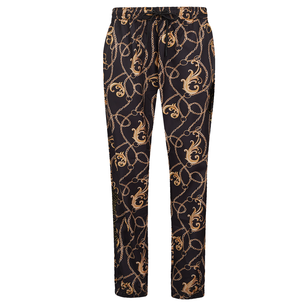 Pro Standard Women's New York Yankees Loyal/Royal Woven Pants-Black - BLACK/GOLD Thumbnail View 3