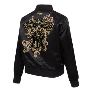 Pro Standard Women's New York Yankees Loyal/Royal Satin Jacket-Black