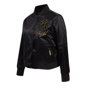 Pro Standard Women's New York Yankees Loyal/Royal Satin Jacket-Black