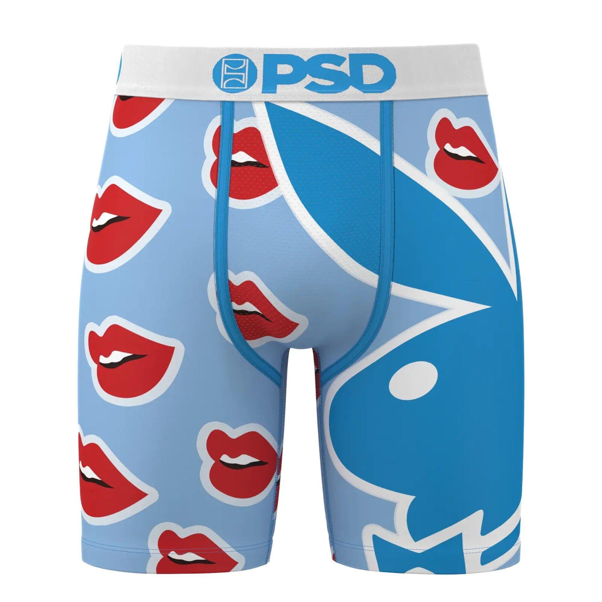 PSD Men's Playboy Lips Underwear - BLUE Thumbnail View 1