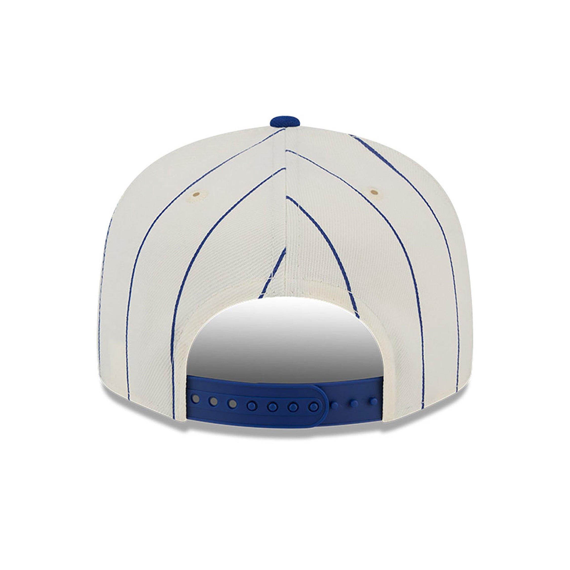 Men's New Era Atlanta Braves 9FIFTY Pinstripe Snapback Hat-White/Blue