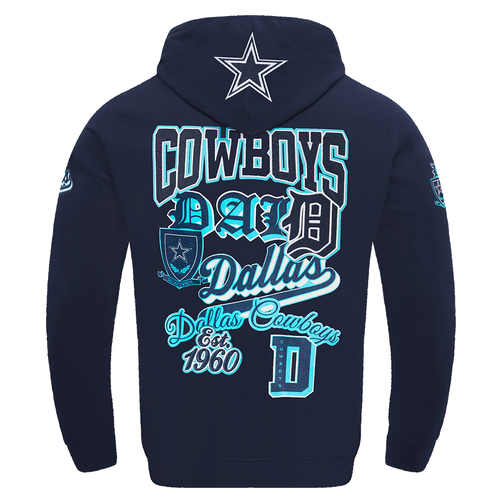 Pro Standard Men's Dallas Cowboys Logo Pullover Hoodie - BLUE Thumbnail View 2