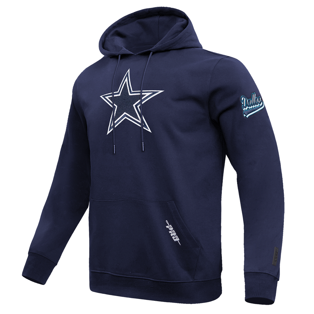 Pro Standard Men's Dallas Cowboys Logo Pullover Hoodie - BLUE Thumbnail View 3