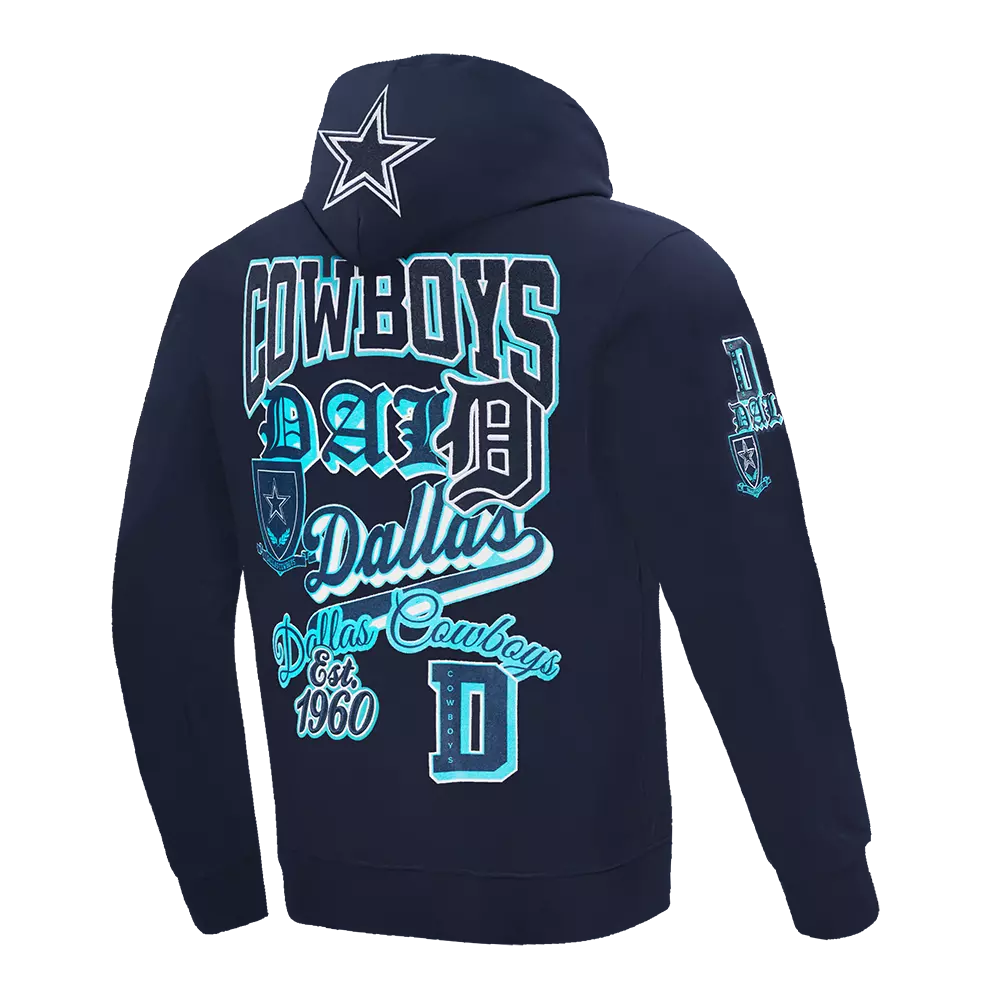 Pro Standard Men's Dallas Cowboys Logo Pullover Hoodie - BLUE