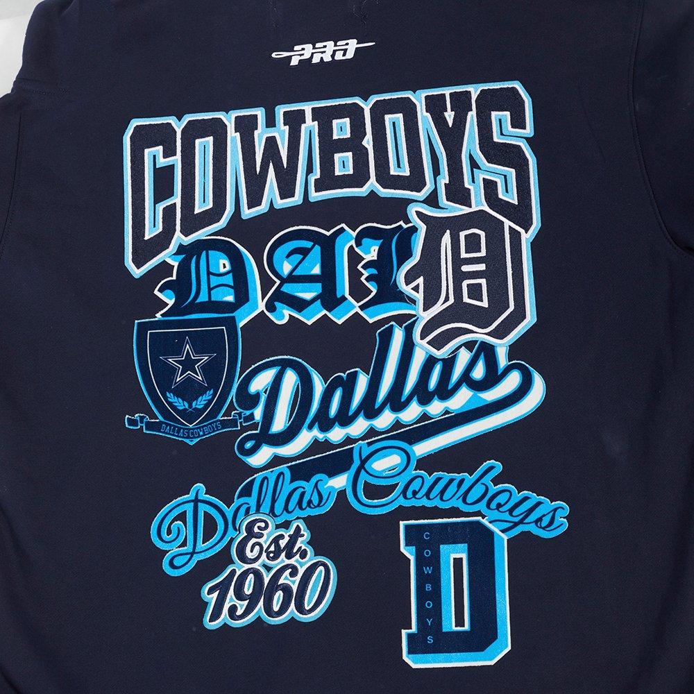 Pro Standard Men's Dallas Cowboys Logo Pullover Hoodie - BLUE Thumbnail View 7