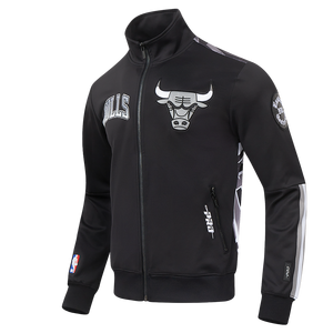 Pro Standard Men's Chicago Bulls Retro AJ 12 "Wolf Grey" Track Jacket-Black