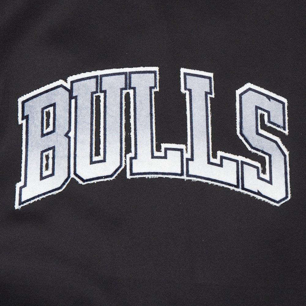 Pro Standard Men's Chicago Bulls Retro AJ 12 "Wolf Grey" Track Jacket-Black - BLACK/GREY Thumbnail View 4