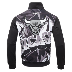Pro Standard Men's Chicago Bulls Retro AJ 12 "Wolf Grey" Track Jacket-Black