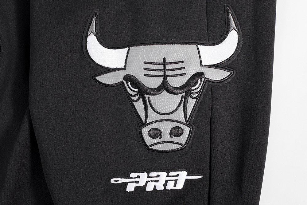 Pro Standard Men's Chicago Bulls Retro AJ 12 "Wolf Grey" Track Pants-Black - BLACK/GREY Thumbnail View 3